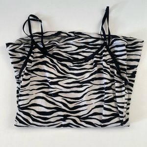 Size medium zebra print tank top